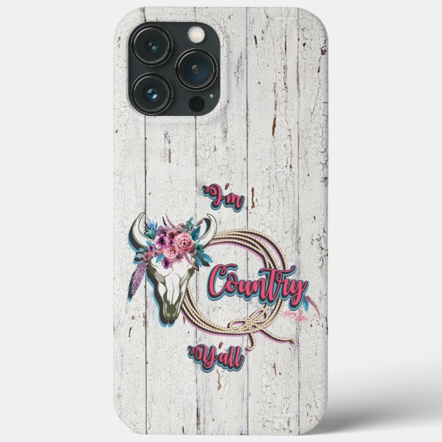 Funda De Case-Mate Para iPhone Cow Skull Y Rope Funda-Mate iPhone Estuche (Reverso )