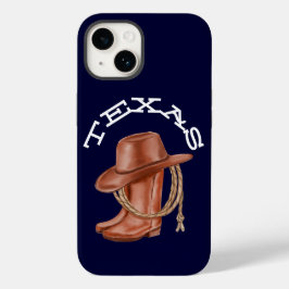 Funda Para iPhone 14 De Case-Mate Cowboy Cowgirl Brown and Blue de Texas Watercolor 