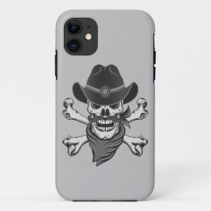 Funda Para iPhone 11 Cowboy Skull y Crossbone