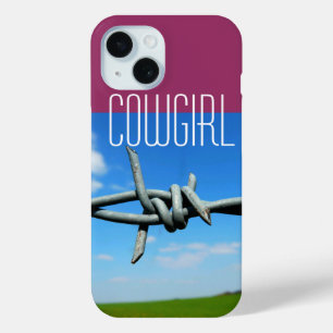 Funda Para iPhone 15 Cowgirl Barbed-Wire