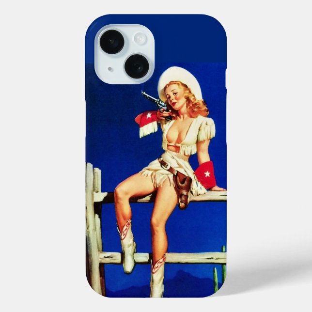 Funda De Case-Mate Para iPhone Cowgirl pin (Reverso )
