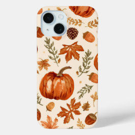 Funda Para iPhone 15 Cozy Autumn Aesthetic Pattern Phone Case