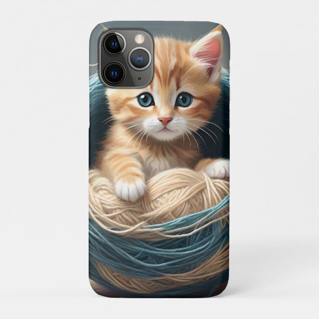 Funda De Case-Mate Para iPhone "Cozy Cuddle: El triste retiro del gatito" (Reverso)