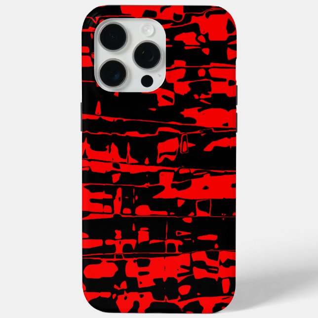 Funda De Case-Mate Para iPhone Crackers de resumen rojo (Reverso )
