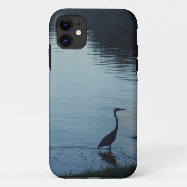 Funda De Case-Mate Para iPhone Crane en el lago al atardecer (Reverso)
