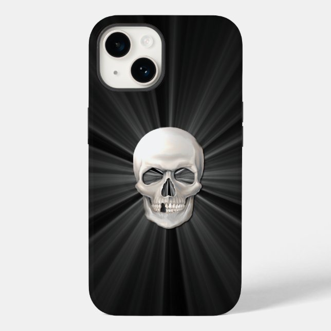 Funda De Case-Mate Para iPhone Cráneo 3D brillante (Reverso )