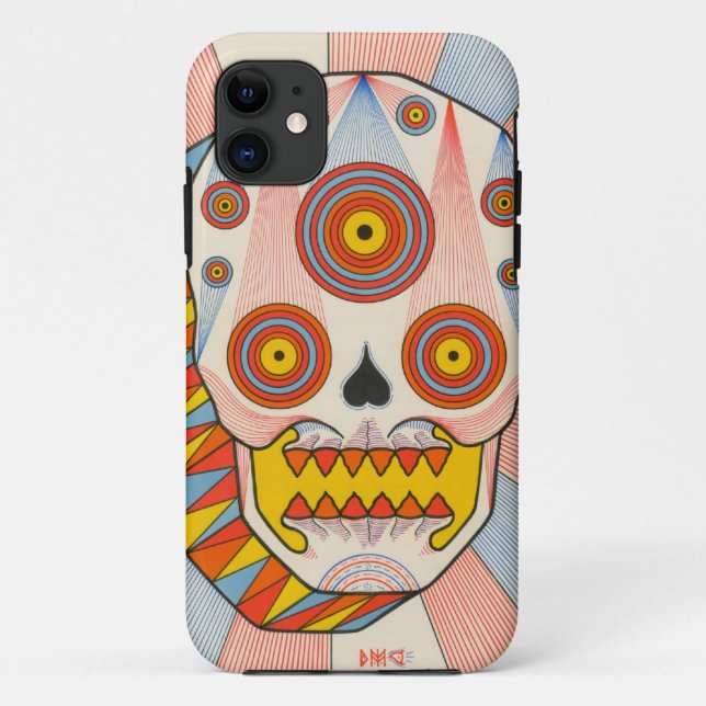 Funda De Case-Mate Para iPhone cráneo cósmico (Reverso)