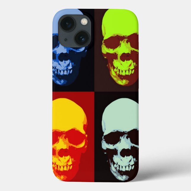 Funda De Case-Mate Para iPhone Cráneo de arte pop (Reverso)