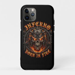 Funda Para iPhone 11 Pro Cráneo de Infierno Nacido en Fuego 