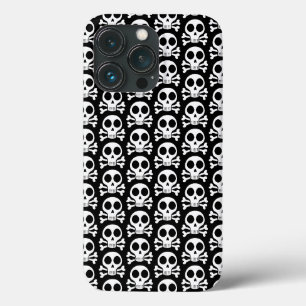 Funda Para iPhone 13 Pro cráneo espeluznante sobre un fondo negro