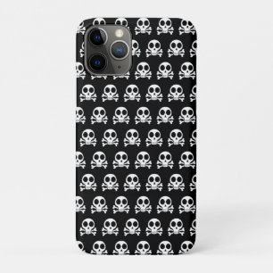 Funda Para iPhone 11 Pro cráneo espeluznante sobre un fondo negro
