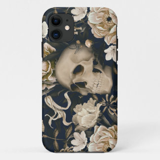 Funda Para iPhone 11 cráneo floral