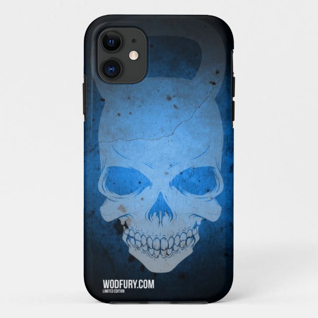 Funda De Case-Mate Para iPhone Cráneo Kettlebell - azul - edición limitada (Reverso)
