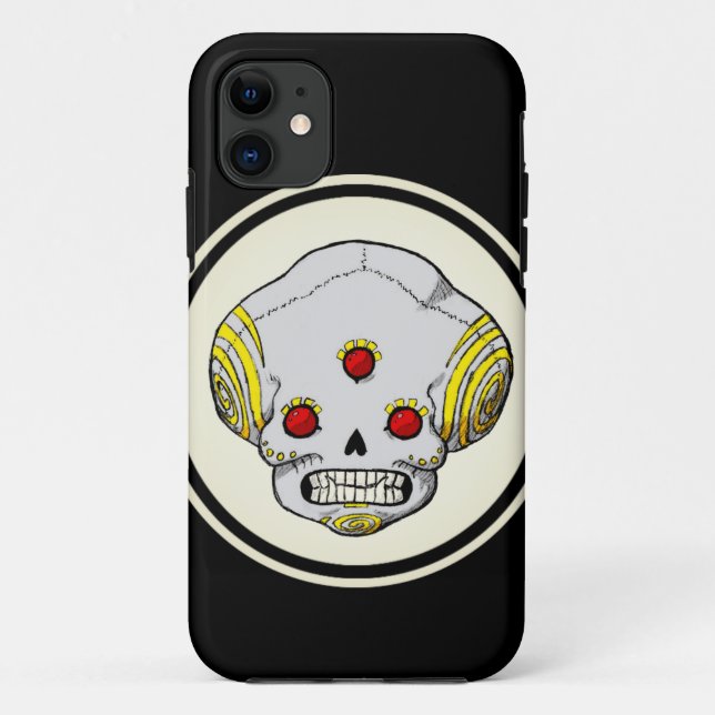 Funda De Case-Mate Para iPhone Cráneo observado tres (Reverso)