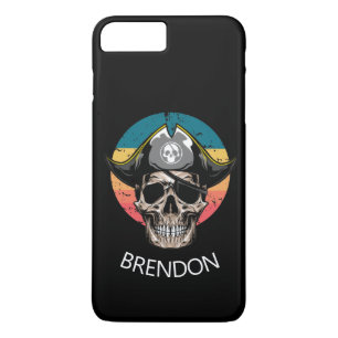 Funda Para iPhone 8 Plus/7 Plus Cráneo pirata de atardecer