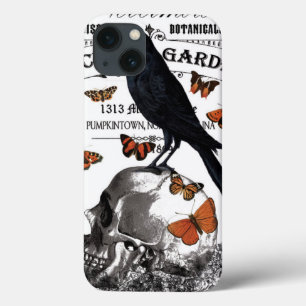 Funda Para iPhone 13 cráneo vintage de halloween moderno
