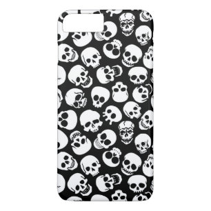 Funda Para iPhone 8 Plus/7 Plus Cráneos en modelo negro del fondo