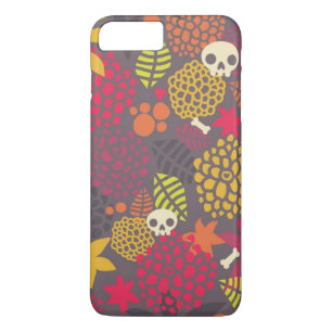 Funda Para iPhone 8 Plus/7 Plus Cráneos y flores