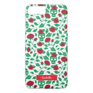 Funda Para iPhone 8 Plus/7 Plus Cráneos y rosas de Frida Kahlo el