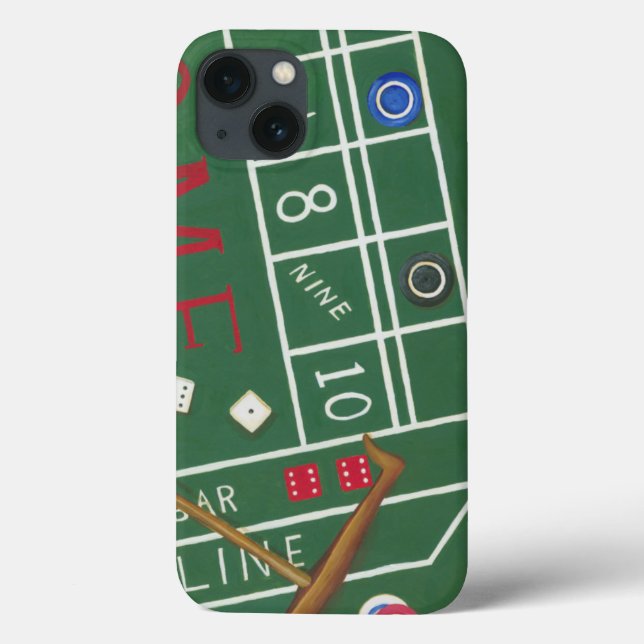 Funda De Case-Mate Para iPhone Craps de Casino con Chips y dados (Reverso)