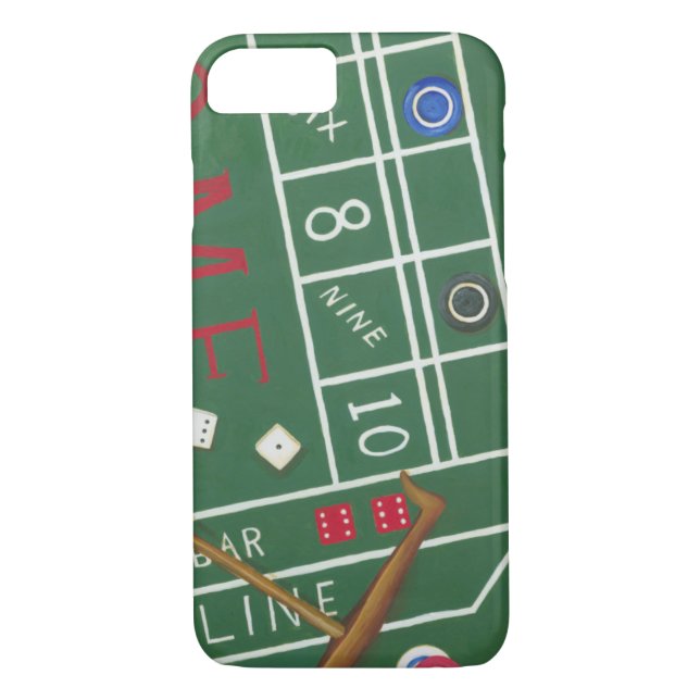 Funda De Case-Mate Para iPhone Craps de Casino con Chips y dados (Reverso)