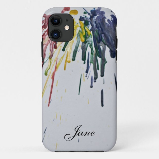 Funda De Case-Mate Para iPhone Crayones fundidos de personalizable (Reverso)