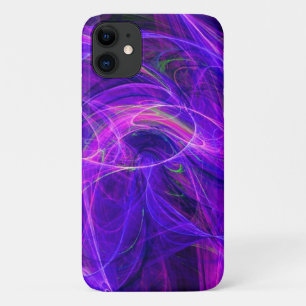 Funda Para iPhone 11 CRAZY PHOTON Morple Blue Fractal Swirls