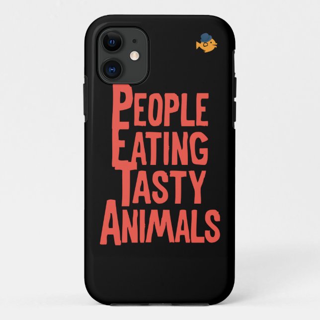 Funda De Case-Mate Para iPhone CRAZYFISH comiendo animales iPhone (Reverso)