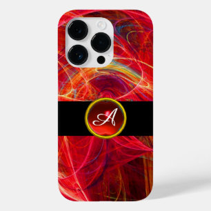 FUNDA PARA iPhone 14 PRO DE Case-Mate CRAZZY FOTON RED RUBY GEM STONE MONOGRAM