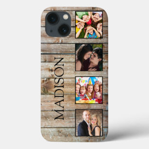 Funda Para iPhone 13 Crea tu Collage de fotos Personalizado Rustic Farm