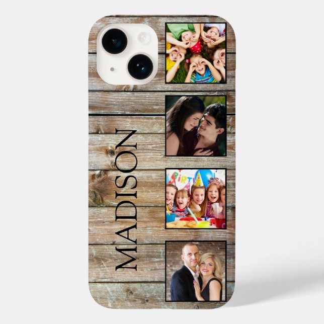 Funda De Case-Mate Para iPhone Crea tu Collage de fotos Personalizado Rustic Farm (Reverso )