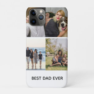 Funda Para iPhone 11 Pro Crea tu propio collage de 4 fotos Mejor papá del m