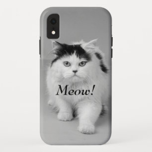 Funda Para iPhone XR Crea tu propio gato fotográfico adorable en blanco