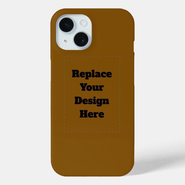 Funda De Case-Mate Para iPhone Crea tu propio marrón (Reverso )