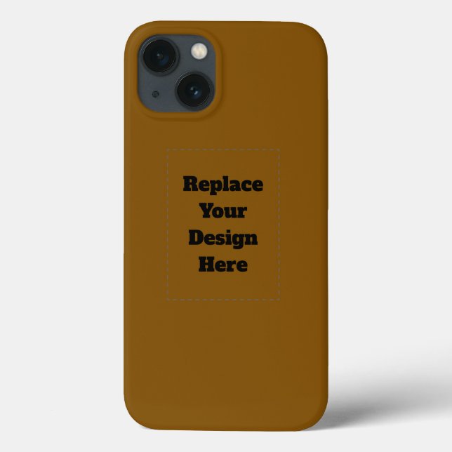 Funda De Case-Mate Para iPhone Crea tu propio marrón (Reverso)