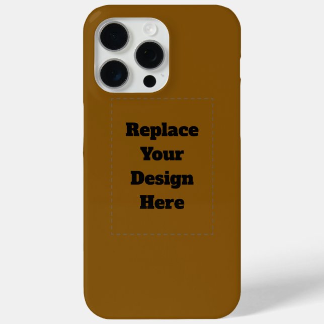 Funda De Case-Mate Para iPhone Crea tu propio marrón (Reverso )