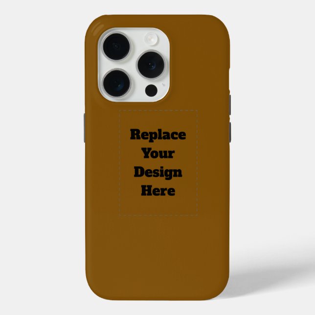 Funda De Case-Mate Para iPhone Crea tu propio marrón (Reverso )