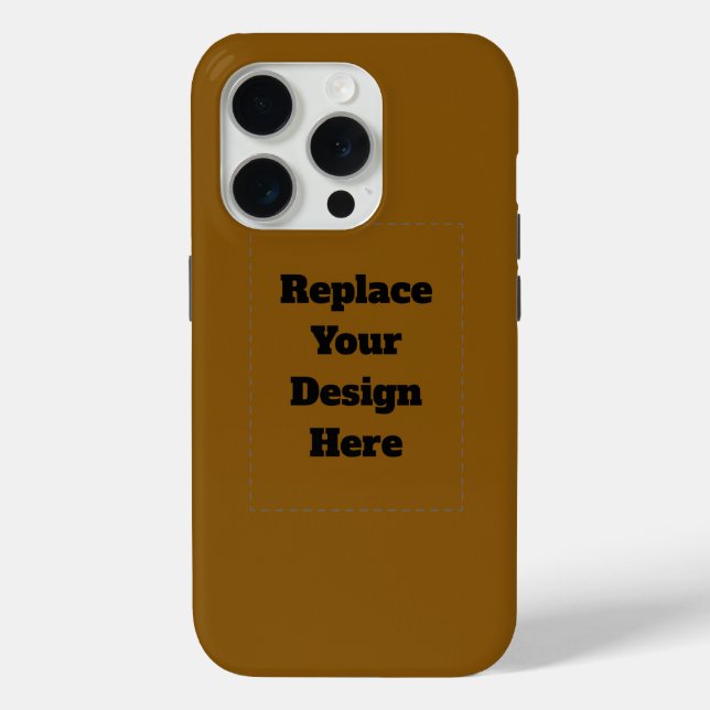 Funda De Case-Mate Para iPhone Crea tu propio marrón (Reverso )