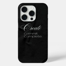 'Crear. Comprometer. Completar.' Tipografía minima