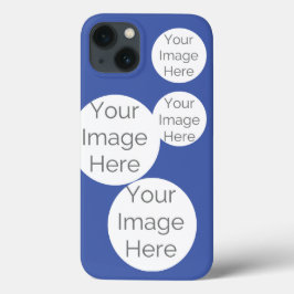 Funda Para iPhone 13 crear el collage de fotos azul del caso de tu telé