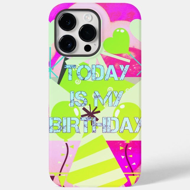 Funda De Case-Mate Para iPhone Crear el propio hoy es mi cumpleaños (Reverso )