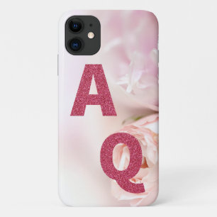 Funda Para iPhone 11 Crear su propio fondo l Purpurina texto Rosa