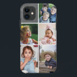 Funda Para iPhone 11 Crear su propio tablero de 5 Collages de fotos<br><div class="desc">Estuche moderno para iPhone Photo personalizada con 5 fotos.</div>