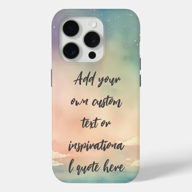 Funda De Case-Mate Para iPhone Crear tu propia cita motivacional del océano soñad (Reverso )