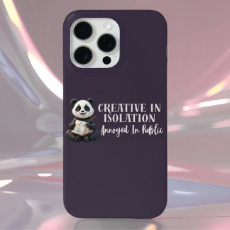Funda Para iPhone 15 Pro Max "Creative Panda iPhone 16 Case – Introvert Artist"