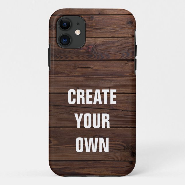 Funda De Case-Mate Para iPhone Cree su propia mirada de madera del piso (Reverso)