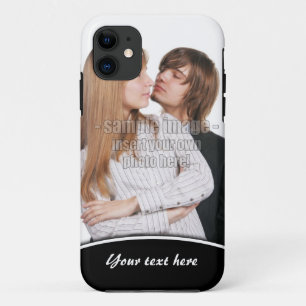 Funda Para iPhone 11 Cree su propio borde iPhone5 de Whtie de la foto