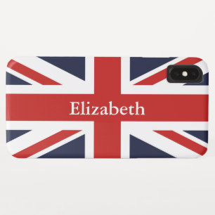 Funda Para iPhone XS Max Cree su propio Union Jack rojo personalizado