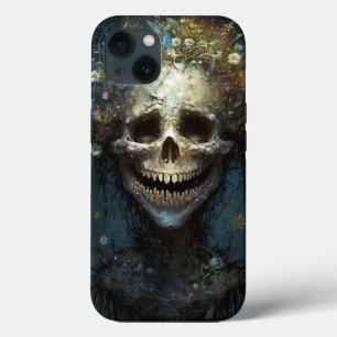 Funda Para iPhone 13 Creepy Skull Gothic Dark Fantasy Funda-Mate iPh