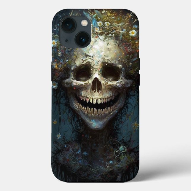 Funda De Case-Mate Para iPhone Creepy Skull Gothic Dark Fantasy Funda-Mate iPh (Reverso )